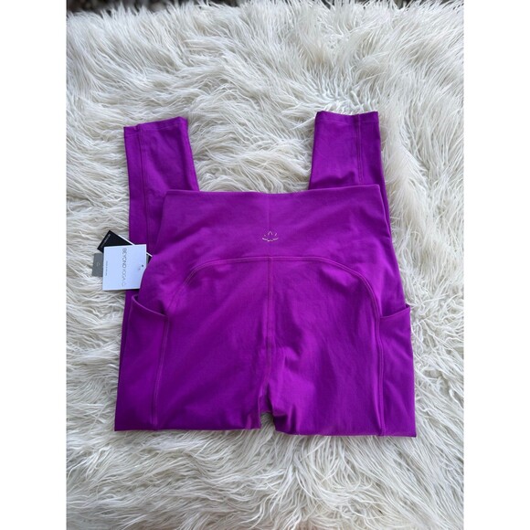 Beyond Yoga PowerBeyond Strive High Rise Pocket Leggings Violet Berry Size XL - Picture 5 of 10